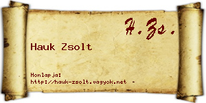 Hauk Zsolt névjegykártya